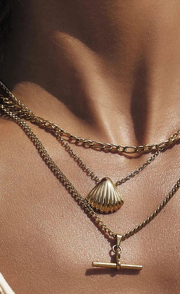 Gold online seashell necklace