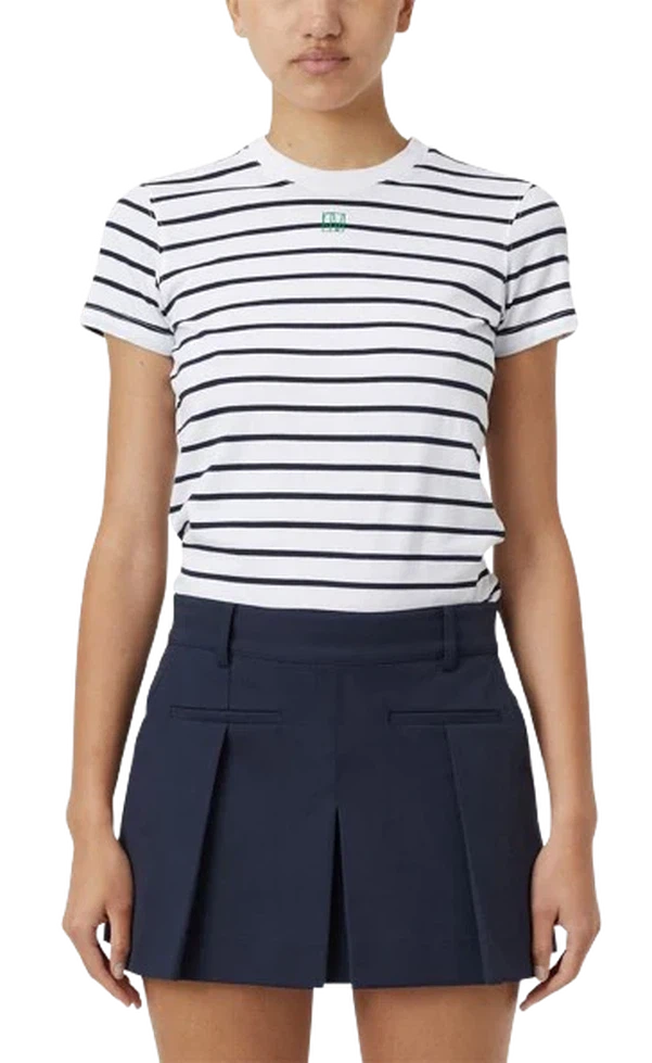 Sora Tee - Navy & White Stripe