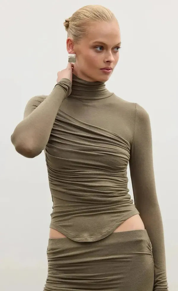 Roselani Top - Khaki
