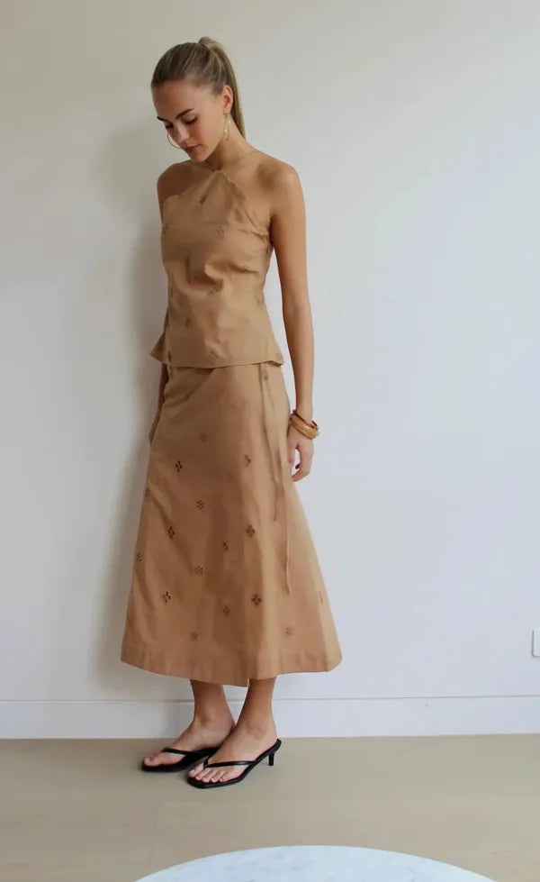 Cleo Maxi Skirt - Camel
