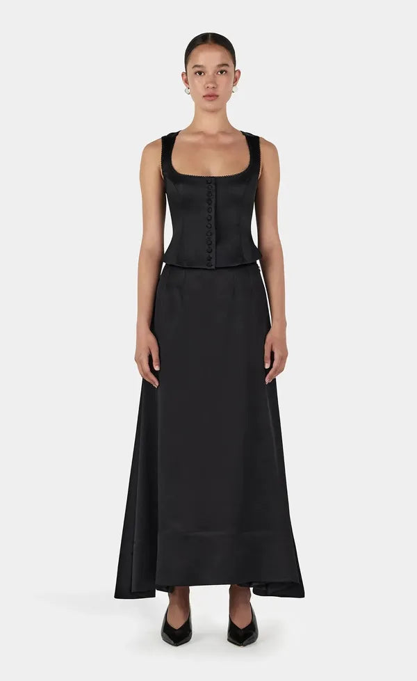 Rowena Corset Top - Black
