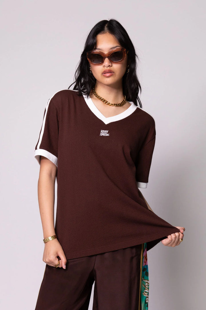 Classic Mesh stripe Tee Moicha