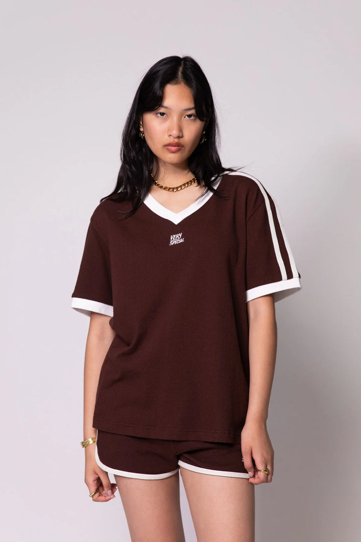Classic Mesh stripe Tee Moicha