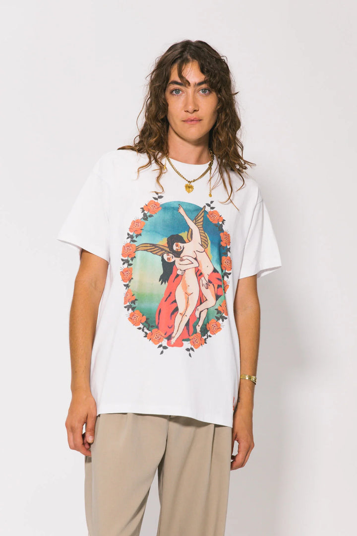 Guardian Angel Vintage White Tee