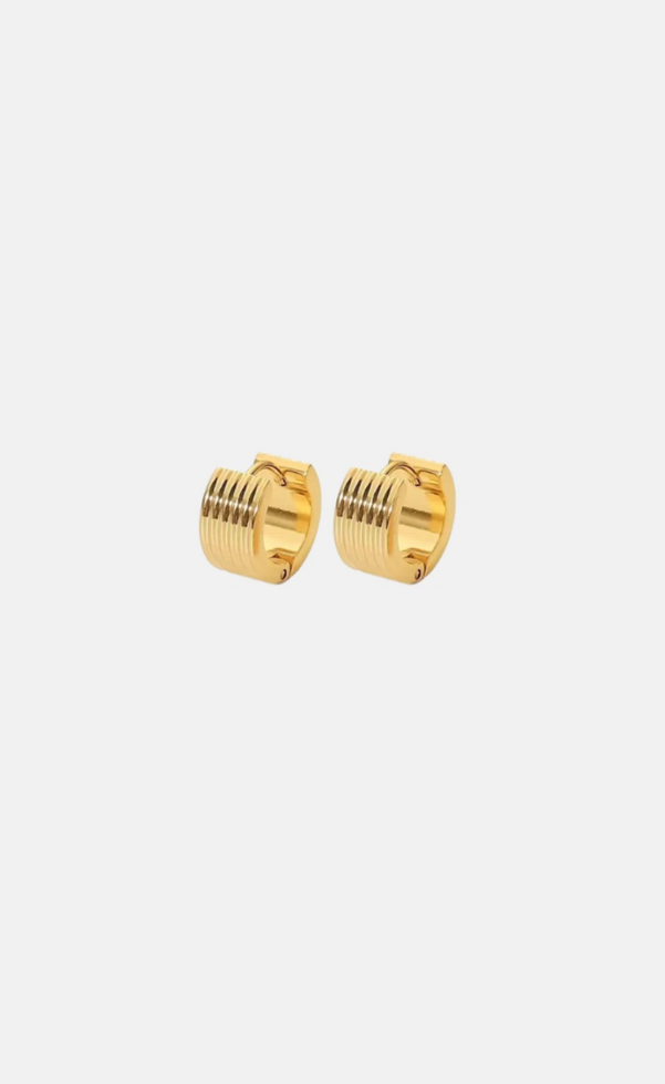 Mini Detailed Huggie Earring