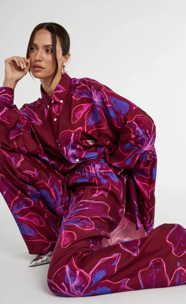 Relaxed Drawstring Pant - Jam Lily