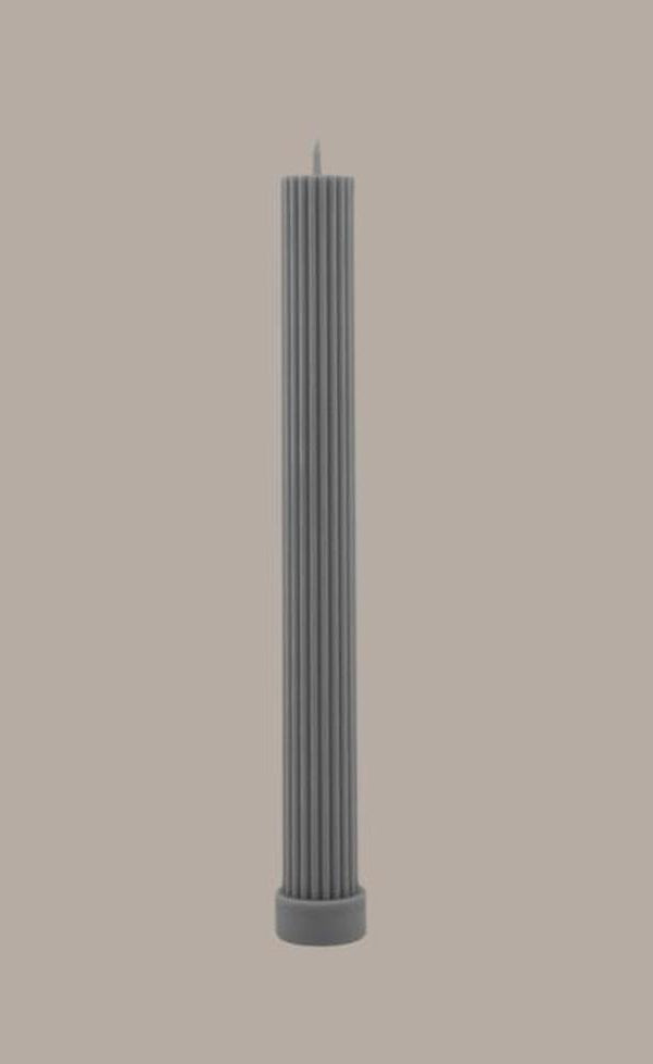 Column Pillar Candle - Grey IN STORE PICK UP ONLY