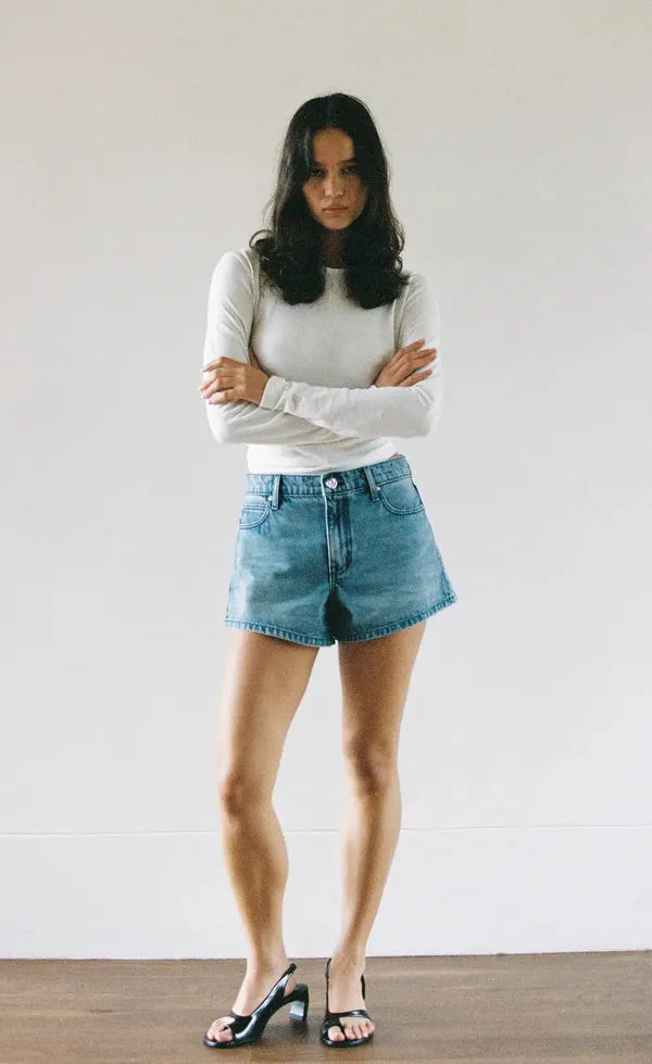 Ebony High-Rise Flared Short