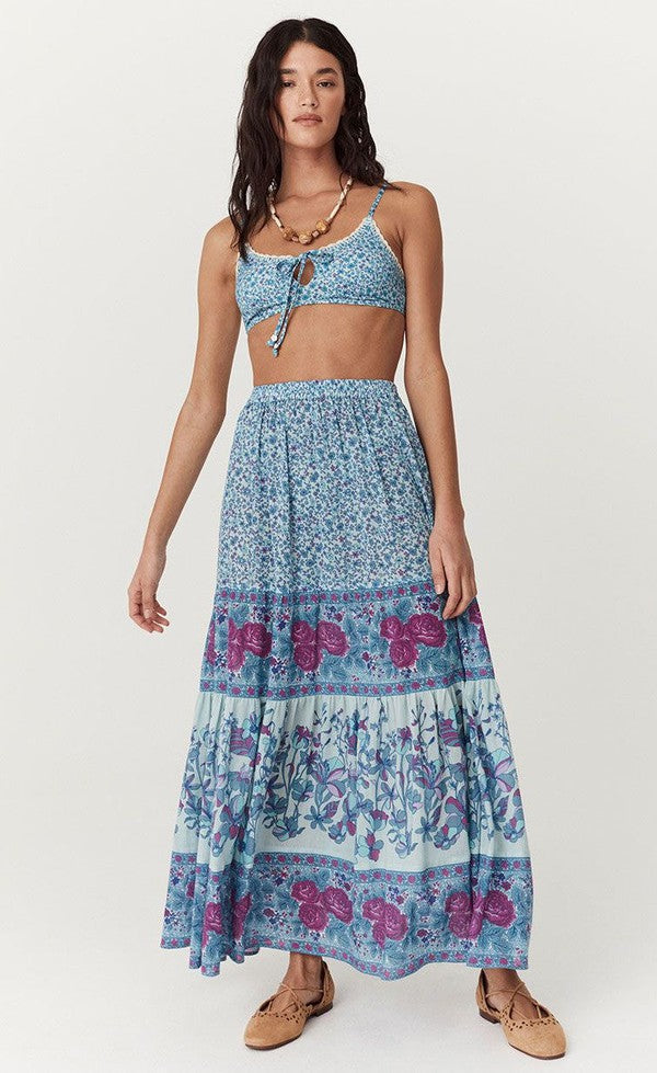 Love Jetty Maxi Skirt - Blue Nirvana