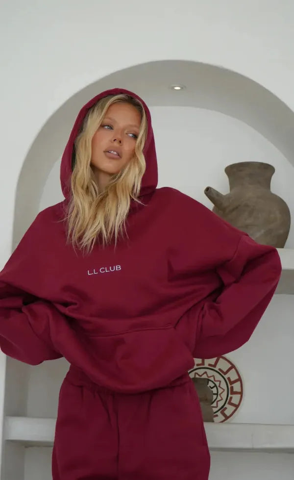 The Club Hoodie - Cherry