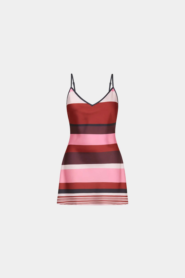 Bias Mini Dress Fuchsia Stripe
