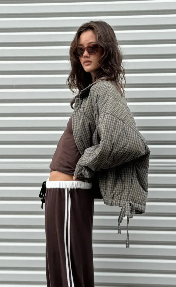 Matteo Jacket - Olive & Teal Check