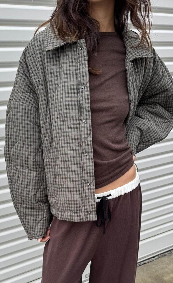 Matteo Jacket - Olive & Teal Check