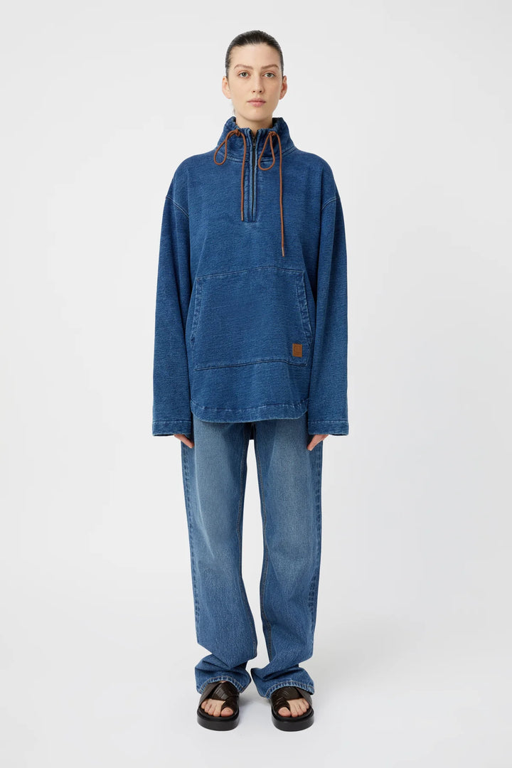 Meena Denim Fleece Pullover
