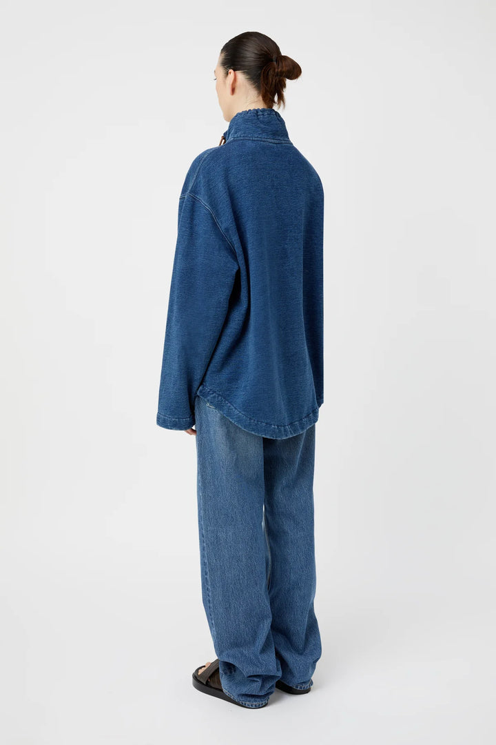 Meena Denim Fleece Pullover