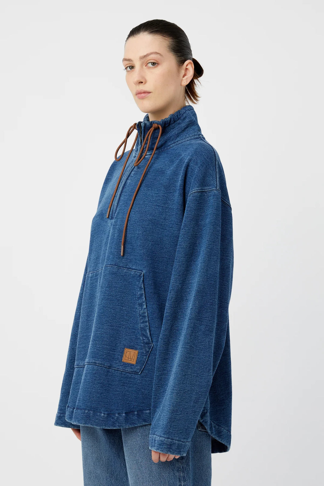 Meena Denim Fleece Pullover