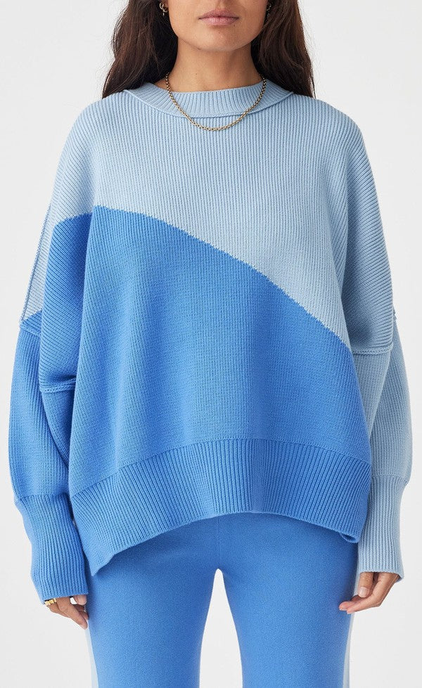 Neo Sweater - Azure & Powder Blue