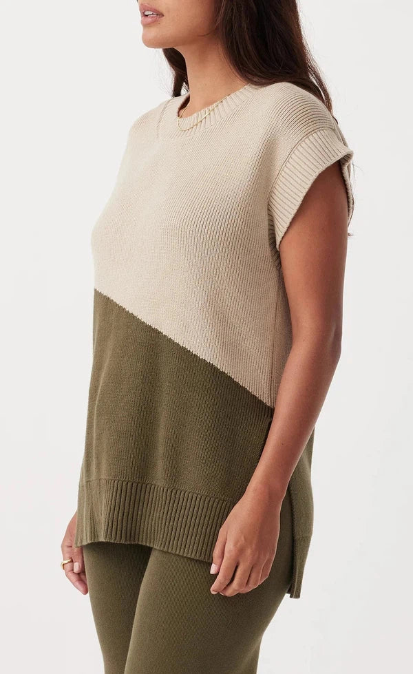 Neo Vest - Taupe & Olive