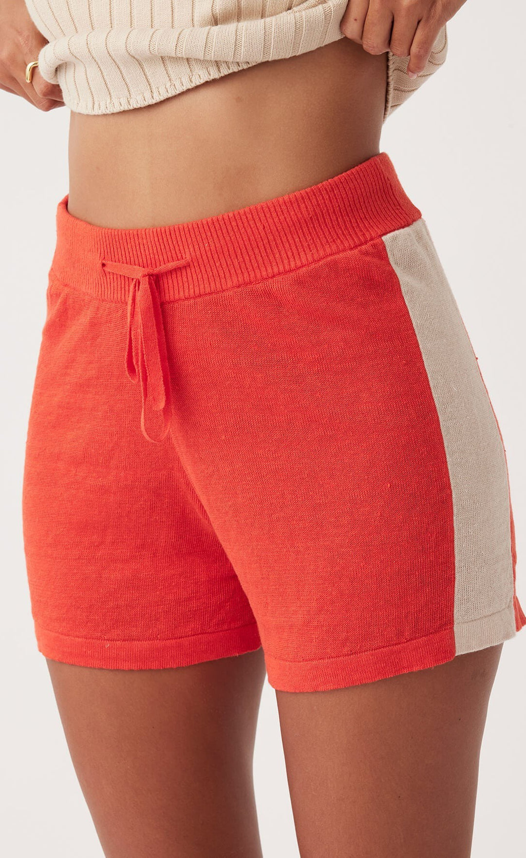 Larri Linen Short - Hibiscus & Sand