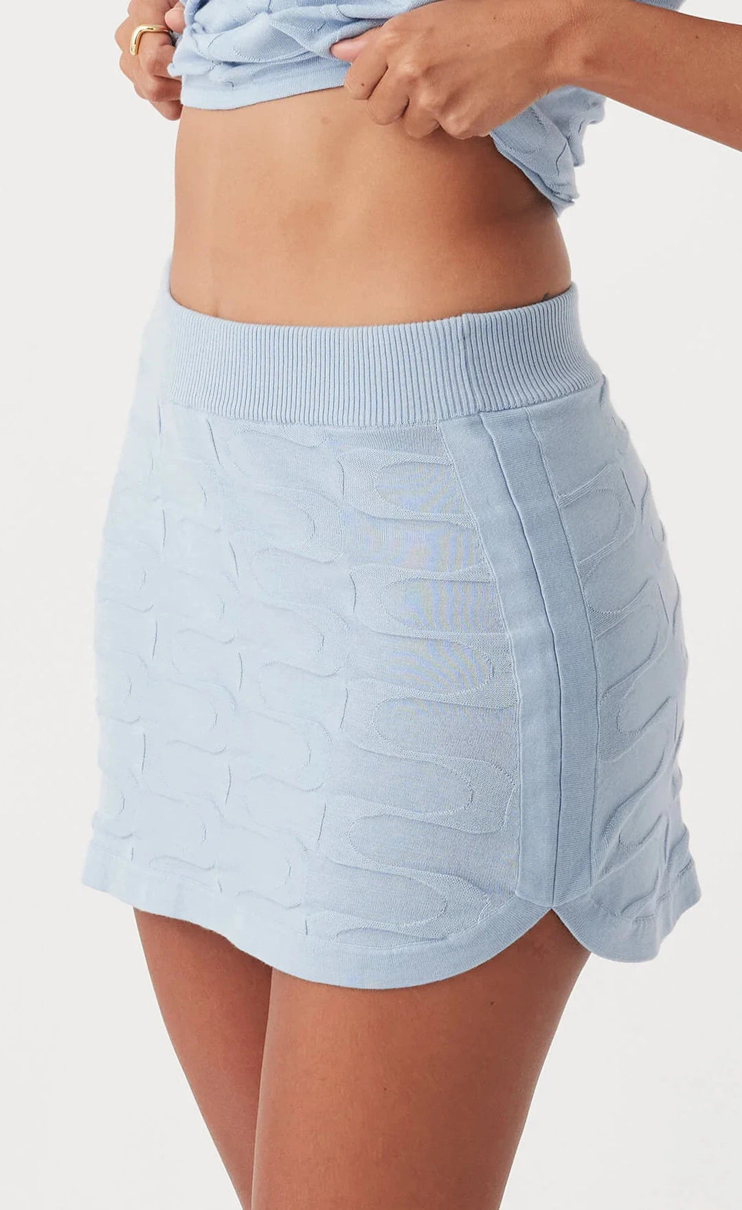 Lara Mini Skirt - Sky