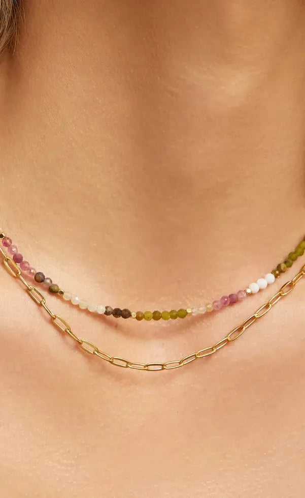 Saffron Gemstone Necklace