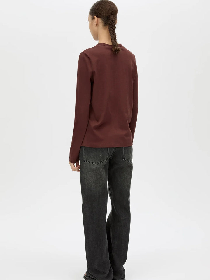 Era Graphic Long Sleeve Tee - Burgundy