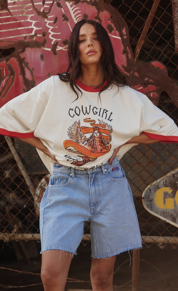 Cowgirl Outlaw Tee - White