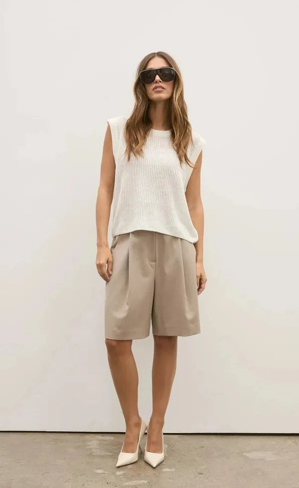 Margo Knit Vest -Ivory