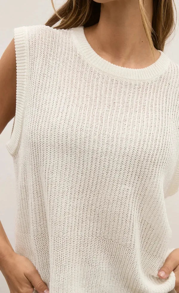 Margo Knit Vest -Ivory
