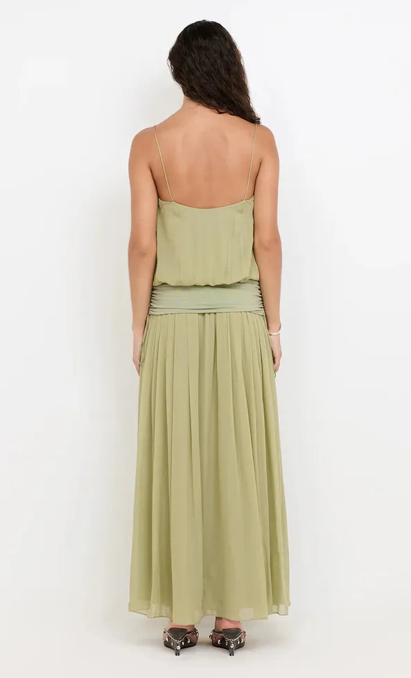 Camille Blouson Dress - Pistachio