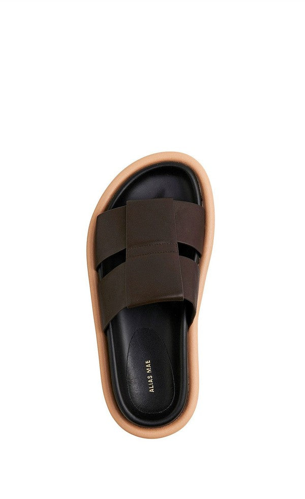 Saffia Sandal - Chocolate Leather