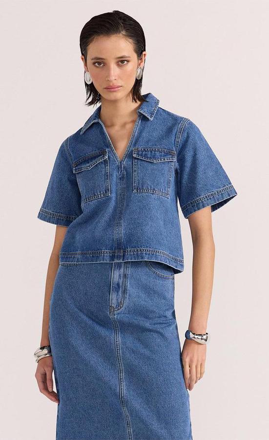 Alden Crop Denim Shirt