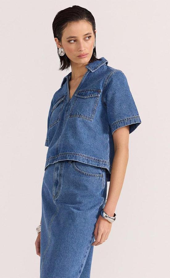 Alden Crop Denim Shirt