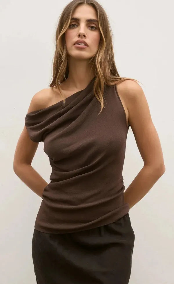 Monet Knit Top - Coffee