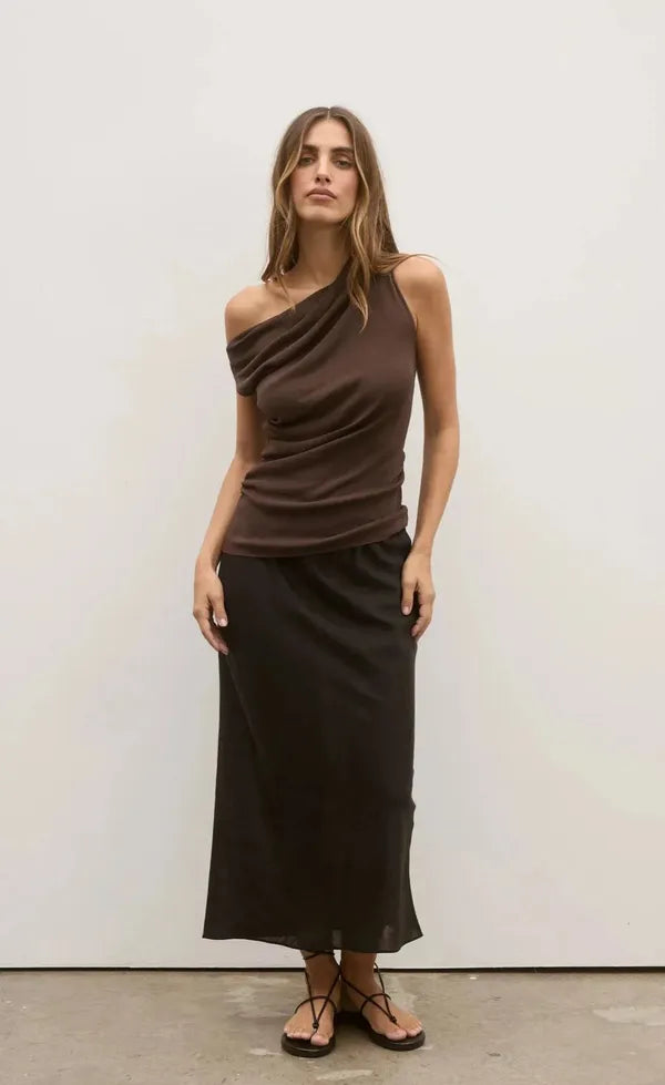 Monet Knit Top - Coffee