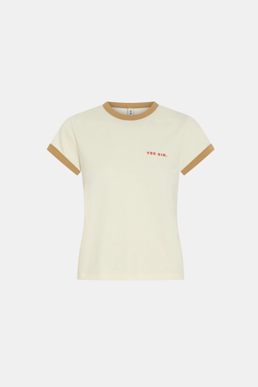Yes SIR. Fitted Tee - Ivory Yellow