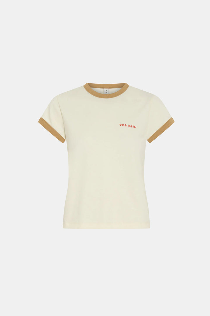 Yes SIR. Fitted Tee - Ivory Yellow