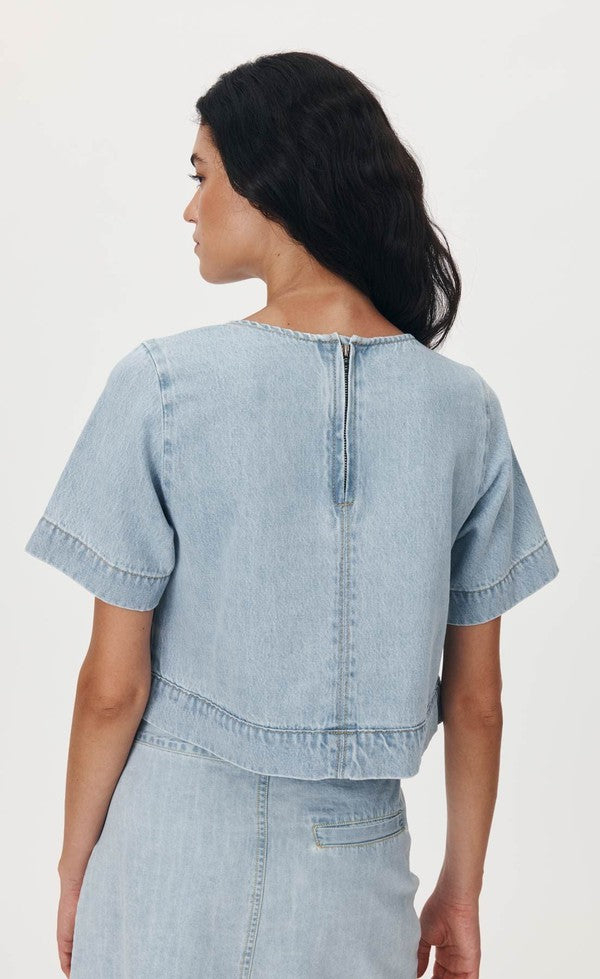 Davie Denim Top - Azul