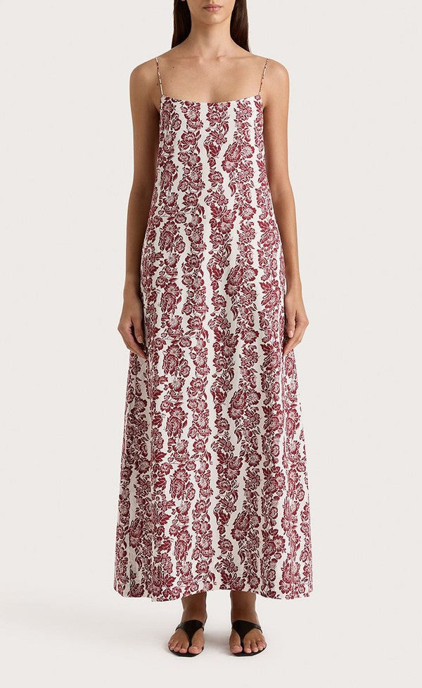 Alskar Maxi dress - Wine Floral