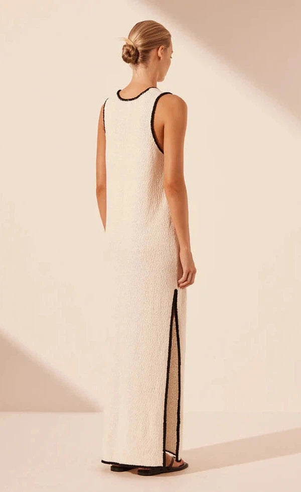 Lena Plunged Maxi Dress