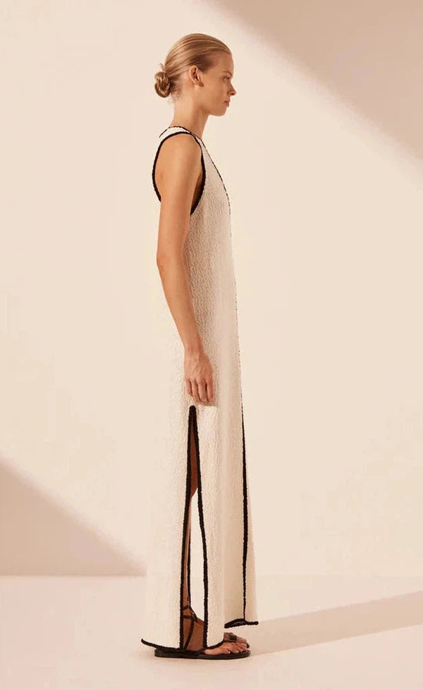 Lena Plunged Maxi Dress