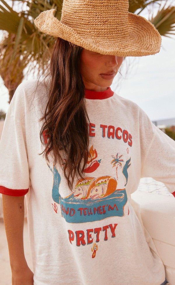 The Feed Me Tacos Tee - Cream (PRE-ORDER)