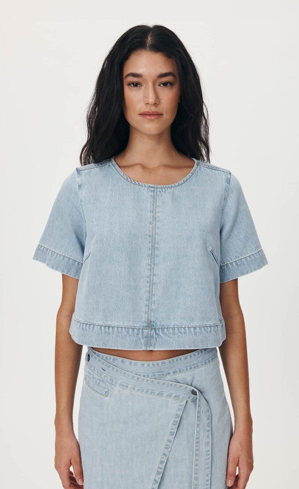 Davie Denim Top - Azul