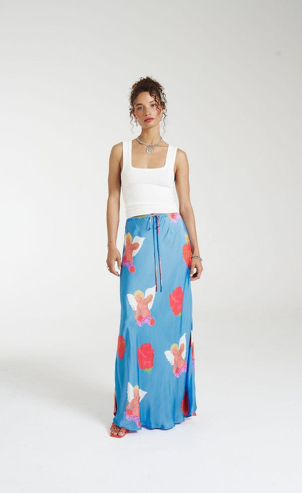 Maxi Bias Skirt - Capulet Cap