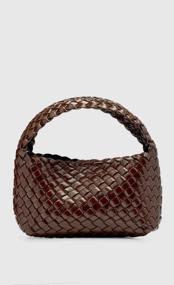 Luca Mini Woven - Chocolate Glossy Crinkle