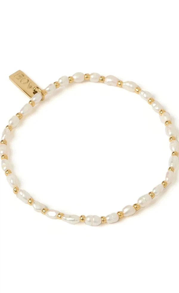 Amber Pearl and Gold Bracelet