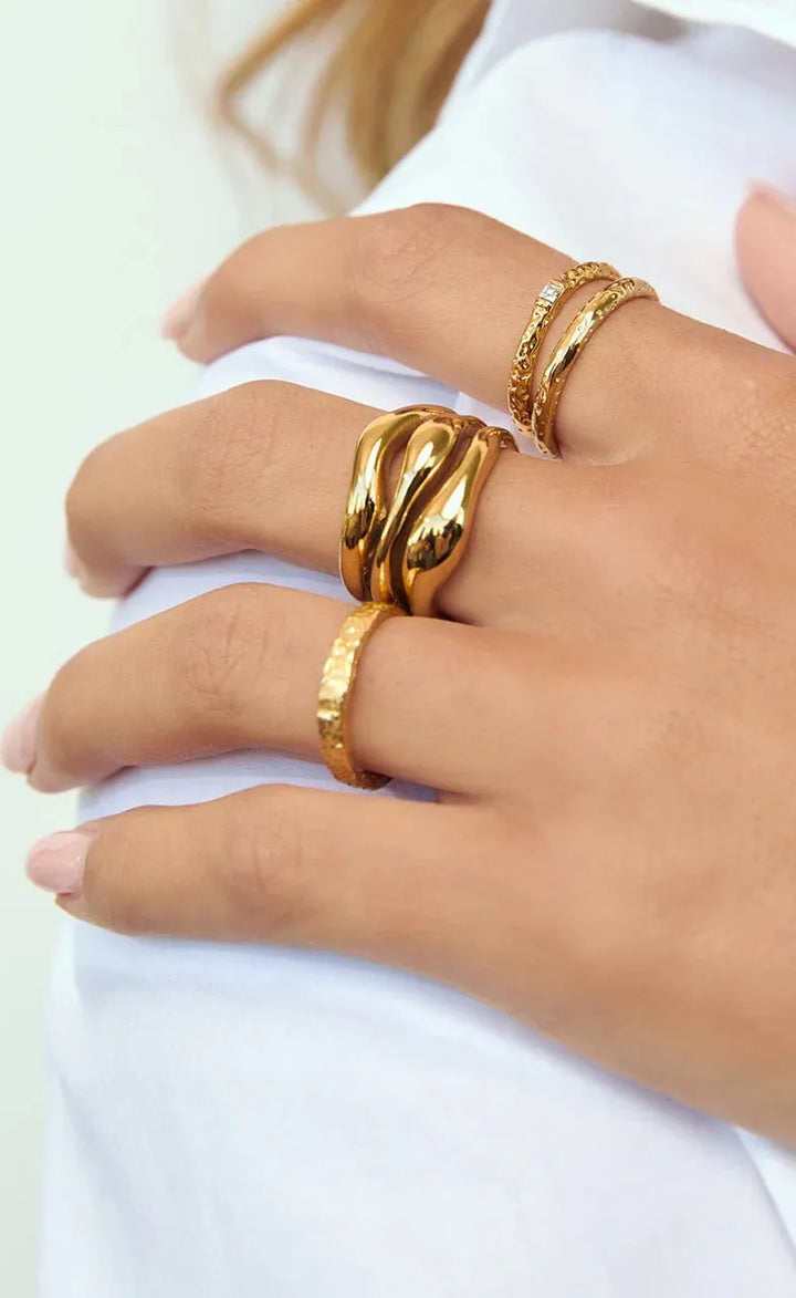 Emperor Gold Stacking Ring