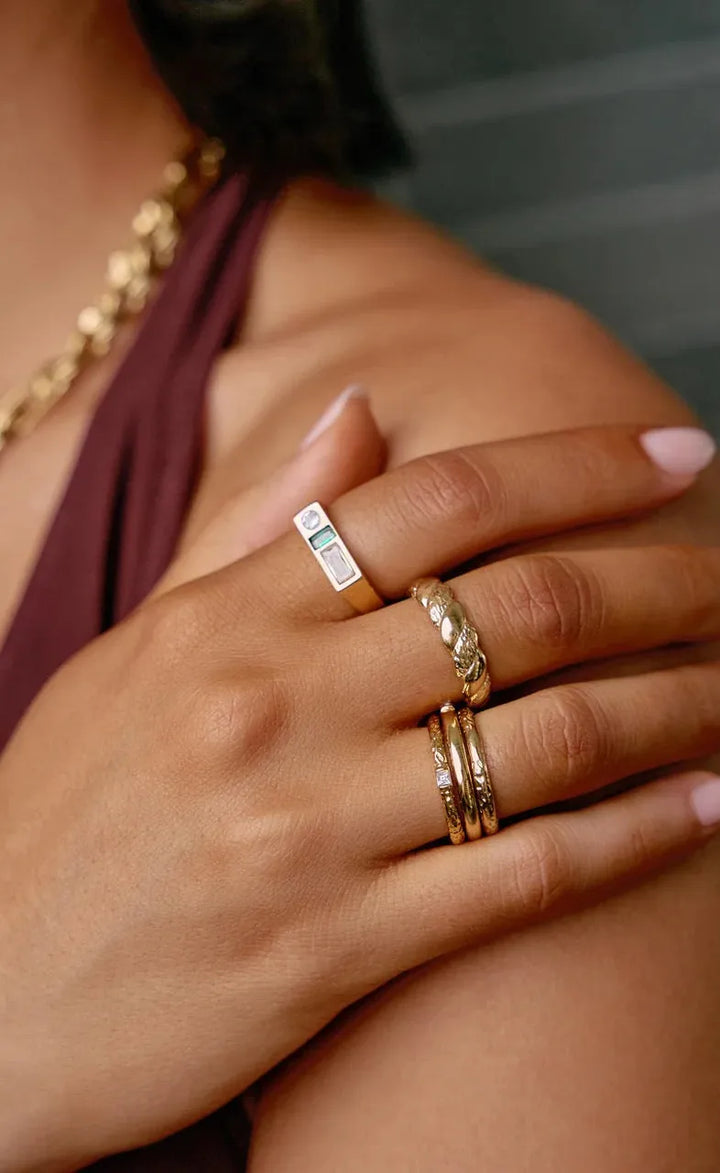 Emperor Gold Stacking Ring