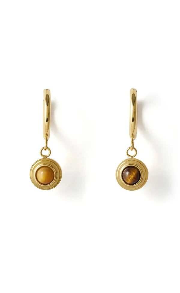 Asher Earrings - Tigers Eye