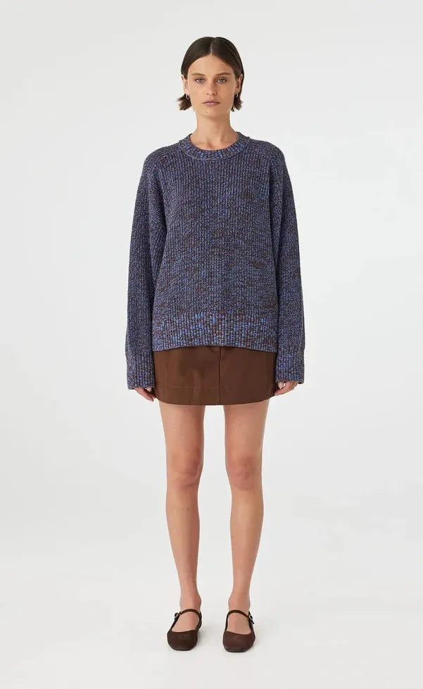 Solene Sweater - Chocolate & Royal Multi